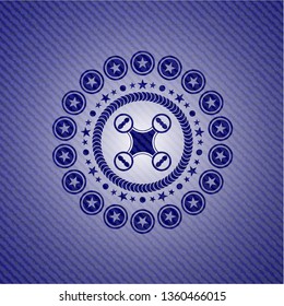 air drone icon inside jean background