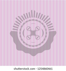 air drone icon inside pink emblem