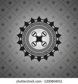 air drone icon inside realistic black emblem