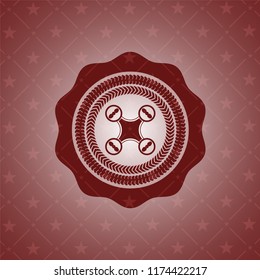 air drone icon inside red icon or emblem