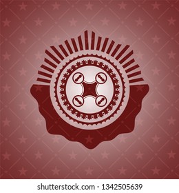 air drone icon inside red icon or emblem