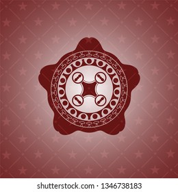 air drone icon inside red icon or emblem