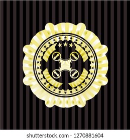 air drone icon inside shiny emblem