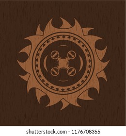 air drone icon inside vintage wood emblem