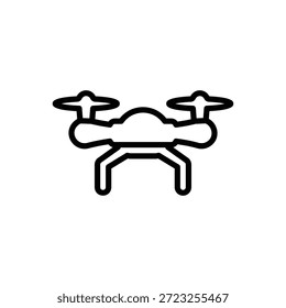 Icono de dron aéreo, gráficos de Vector de línea