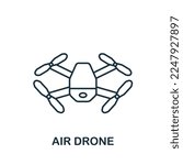 Air Drone icon. Monochrome simple Smart Technology icon for templates, web design and infographics