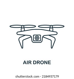 Icono de Air Drone. Icono monocromo simple de Inteligencia Artificial para plantillas, diseño web e infografías