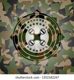 air drone icon on camo texture