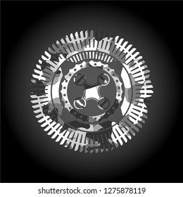 air drone icon on grey camo texture