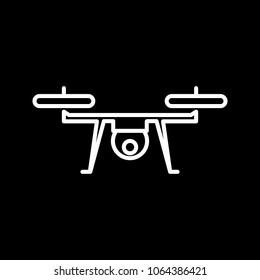 Air drone icon simple flat vector illustration