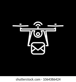 Air drone icon simple flat vector illustration