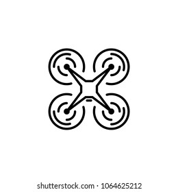 Air drone icon simple flat vector illustration