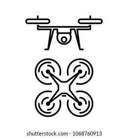 Air drone icon simple flat vector illustration.