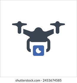 Air drone Icon, Vector Graphics