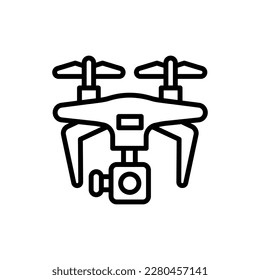 Air Drone icon in vector. Illustration