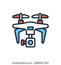 Air Drone icon in vector. Illustration