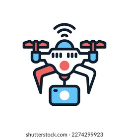 Air Drone icon in vector. Logotype