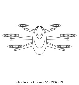 air drone remote control technology device cartoon vector illustration graphic design