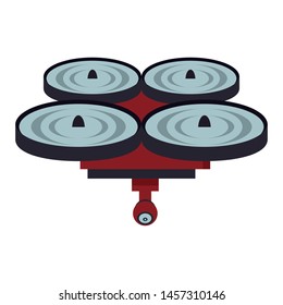 air drone remote control technology device cartoon vector illustration graphic design