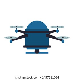 air drone remote control technology blue device cartoon vector illustration graphic design