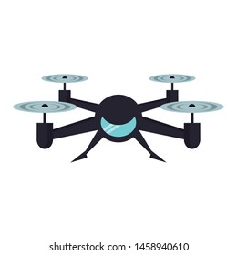 air drone remote control technology black device cartoon vector illustration graphic design