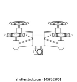 air drone remote control technology black device cartoon vector illustration graphic design