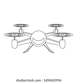 air drone remote control technology black device cartoon vector illustration graphic design
