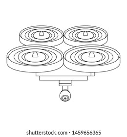 air drone remote control technology device cartoon vector illustration graphic design