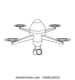 air drone remote control technology black device cartoon vector illustration graphic design
