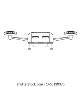 air drone remote control technology yellow device cartoon vector illustration graphic design