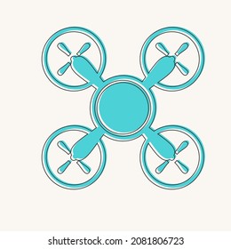Einfaches Symbol im Stil einer dünnen Linie von Air-Drohne