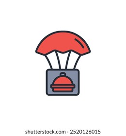 air drop icon. vector.Editable stroke.linear style sign for use web design,logo.Symbol illustration.