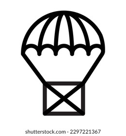 Diseño de iconos de la línea del vector de caída de aire