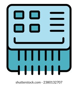Air dryer icon outline vector. Hand dry machine. Paper dispenser color flat