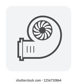 Air Duct Cleaning Equipment Or Wind Blower To Remove Dust Or Mold Inside, Result In Good Airflow And System Efficiency And Good Breathing With Healthy Lung, Vector Illustration Icon Design 64x64 Pixel