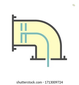 Air Duct Cleaning Icon With Brush Cleaner Tool To Remove Dust Or Mold Inside, Result In Good Airflow And System Efficiency And Good Breathing With Healthy Lungs, Vector Icon Design 64x64 Pixel.