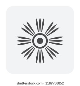 Air duct cleaning tool or cleaner brush tool to remove dust or mold inside, Result in good airflow and system efficiency and good breathing with healthy lungs, Vector illustration design icon.