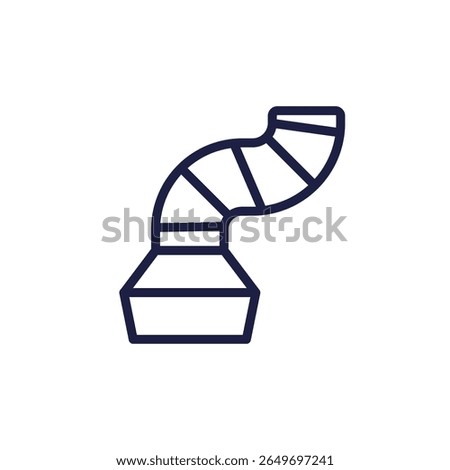 air duct icon on white, line vector