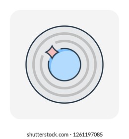 Air duct pipe clean condition icon, editable stroke.