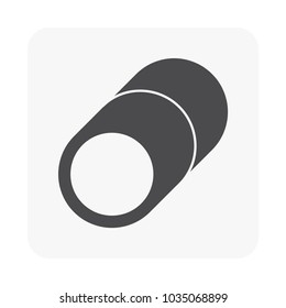 Air duct pipe is a unit part in air conditioning HVAC system used as a path for transfer cool air around building, That is process of removing heat and moisture from interior, Vector illustration icon