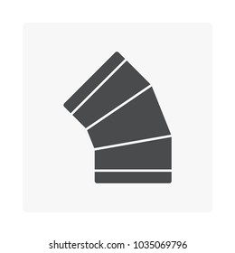 Air duct pipe is a unit part in air conditioning HVAC system used as a path for transfer cool air around building, That is process of removing heat and moisture from interior, Vector illustration icon