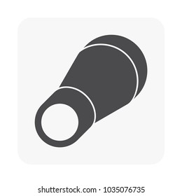 Air duct pipe is a unit part in air conditioning HVAC system used as a path for transfer cool air around building, That is process of removing heat and moisture from interior, Vector illustration icon