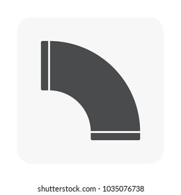 Air duct pipe is a unit part in air conditioning HVAC system used as a path for transfer cool air around building, That is process of removing heat and moisture from interior, Vector illustration icon