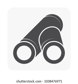 Air duct pipe is a unit part in air conditioning HVAC system used as a path for transfer cool air around building, That is process of removing heat and moisture from interior, Vector illustration icon