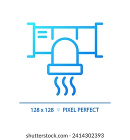 Air duct system gradient linear vector icon. Hvac system. House ventilation. Temperature control. Air conditioning. Thin line color symbol. Modern style pictogram. Vector isolated outline drawing