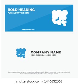 Air, Dust, Environment, Pm2, Pollution SOlid Icon Website Banner and Business Logo Template