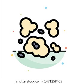 Air, Dust, Environment, Pollution Abstract Flat Color Icon Template. Vector Icon Template background
