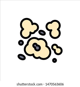 Air, Dust, Environment, Pollution  Flat Color Icon. Vector icon banner Template. Vector Icon Template background