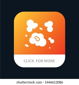 Air, Dust, Environment, Pollution Mobile App Button. Android and IOS Glyph Version