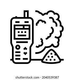 vector de icono de la línea de calidad del polvo de aire. señal de calidad de polvo de aire. símbolo de contorno aislado ilustración negra